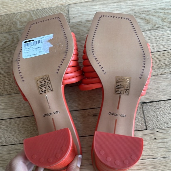 NWT Dolce Vita Priana Persimmon Stella Caged Block Heel Sandals. Size 6. - Picture 4 of 4